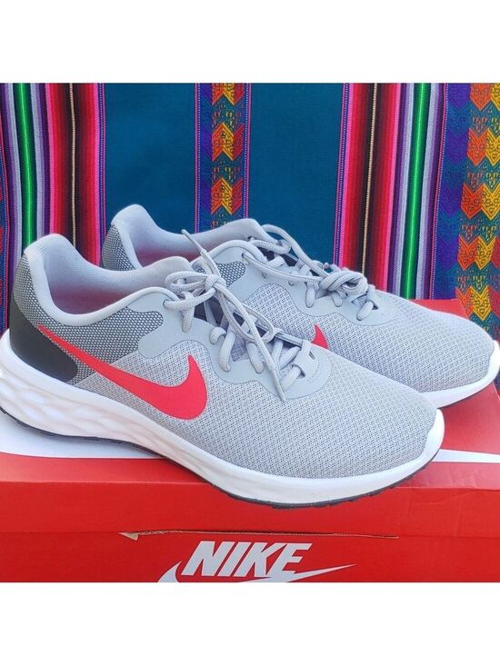 Nike Shoes - Nike Women's Revolution 6 Gray and Red Athletic Running Shoes size 10.5 NWT